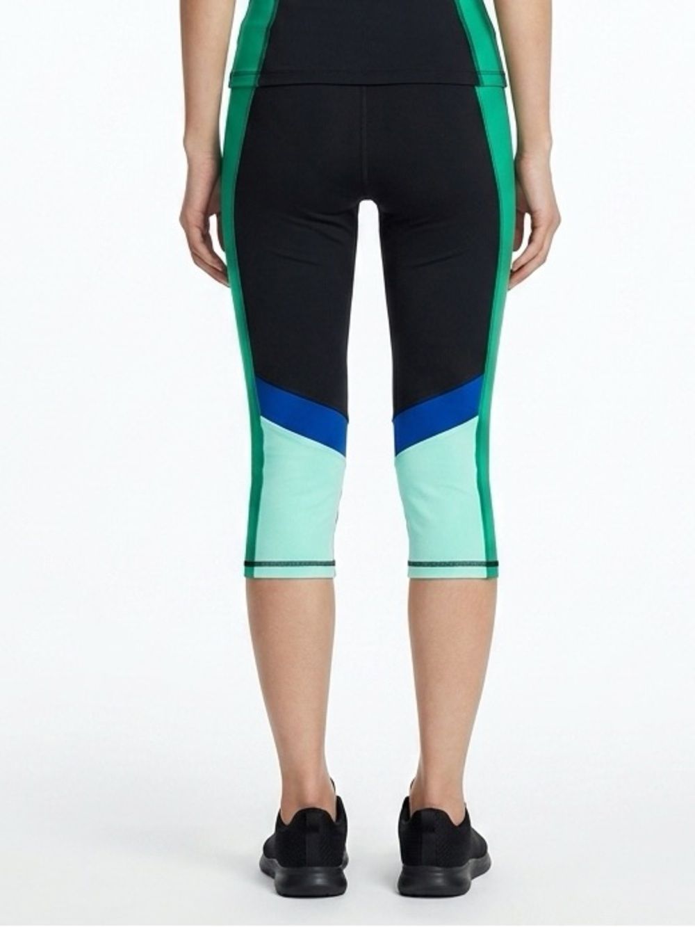 Victoria’s Secret | Vsx Capri Length Workout Leggings Black Green Blue Women’s S